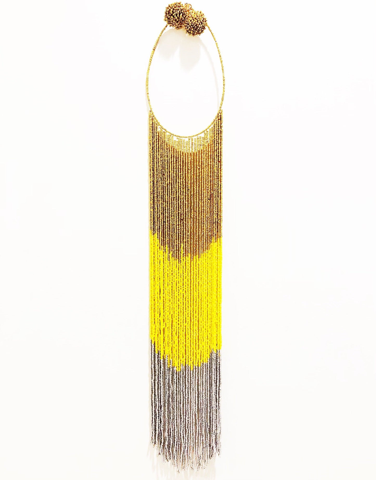 Rain Necklace & Earrings Set- Gold/Yellow/Silver