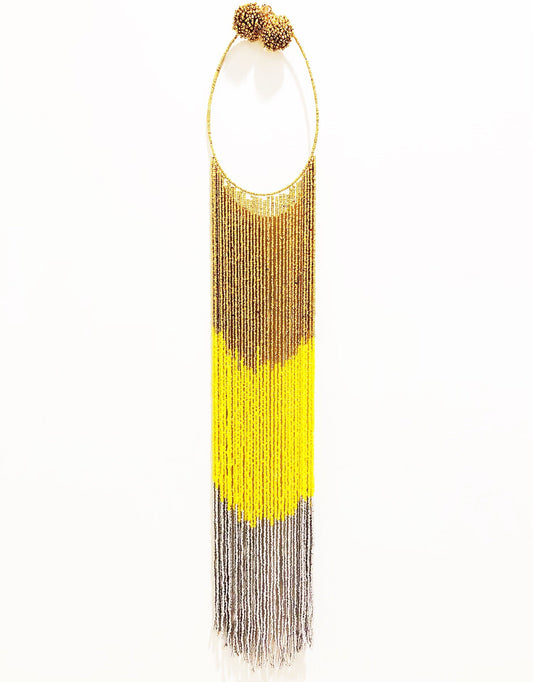 Rain Necklace & Earrings Set- Gold/Yellow/Silver